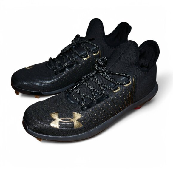 Under Armour Harper 4 Low St Metal Baseball Cleats Mens Size 15 Black/Gold NEW - Picture 4 of 12